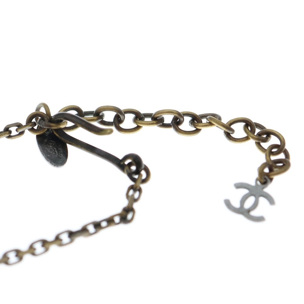 CHANEL(シャネル) ココマーク ネックレス ペンダント チェーン レッド×ブラック GP レディース