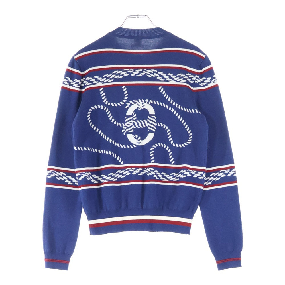 HERMES(エルメス) 23SS セリエボタン カシミヤ シルク ニット クルー 