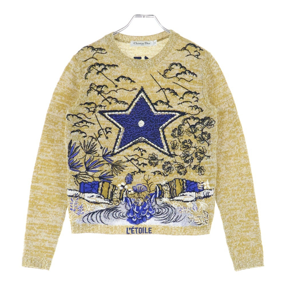 Christian Dior クリスチャンディオール カシミア混ニット Christian Dior】クリスチャンディオール『カシミヤ混 ロゴ チェック