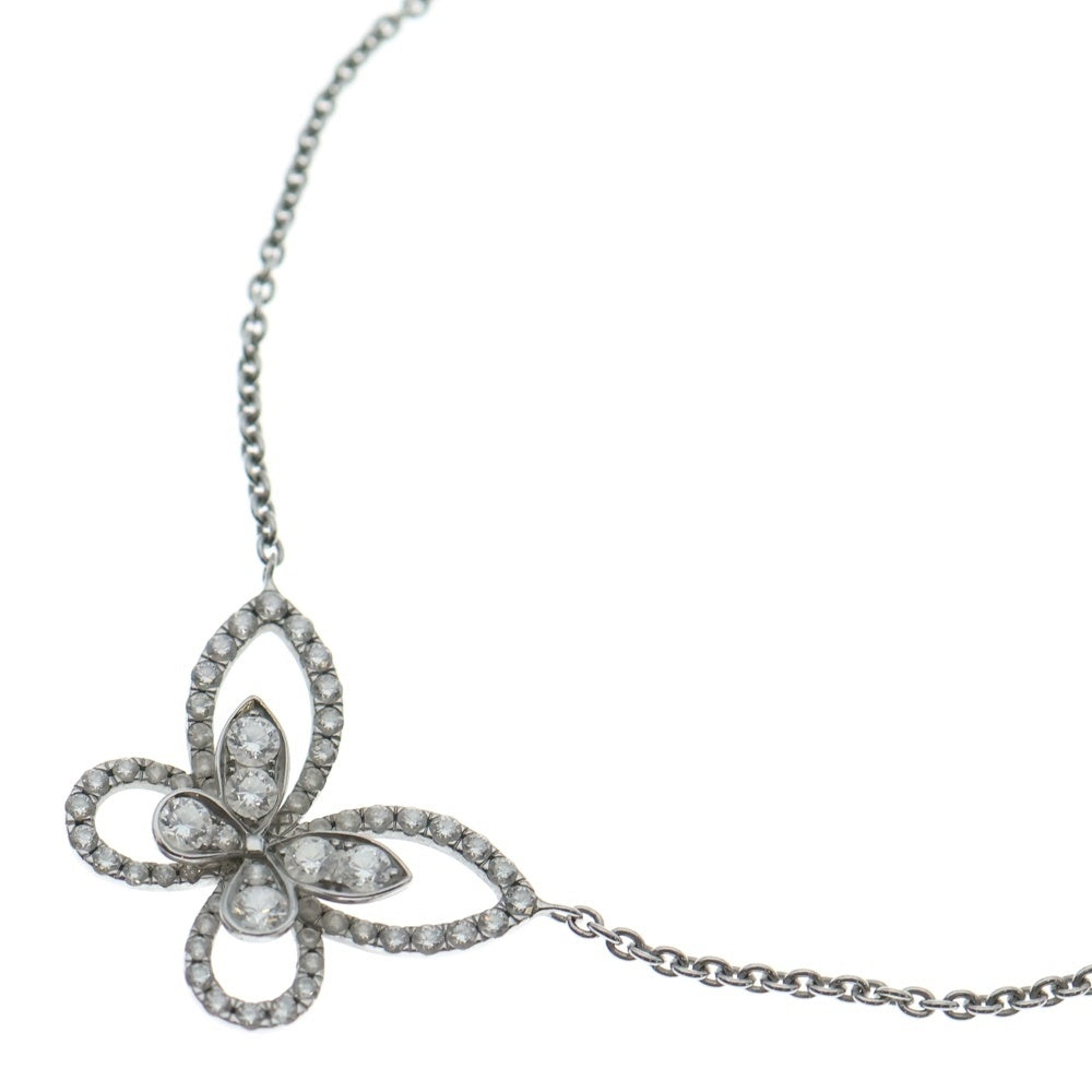 GRAFF(グラフ) バタフライシルエット ミニ ダイヤモンド ネックレス Au750WG ホワイトゴールド レディース