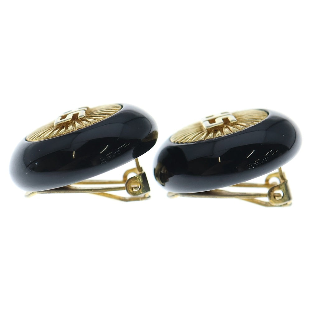 SONIA RYKIEL(ソニアリキエル) ロゴイヤリング ゴールド×ブラック GP アクセサリー レディース
