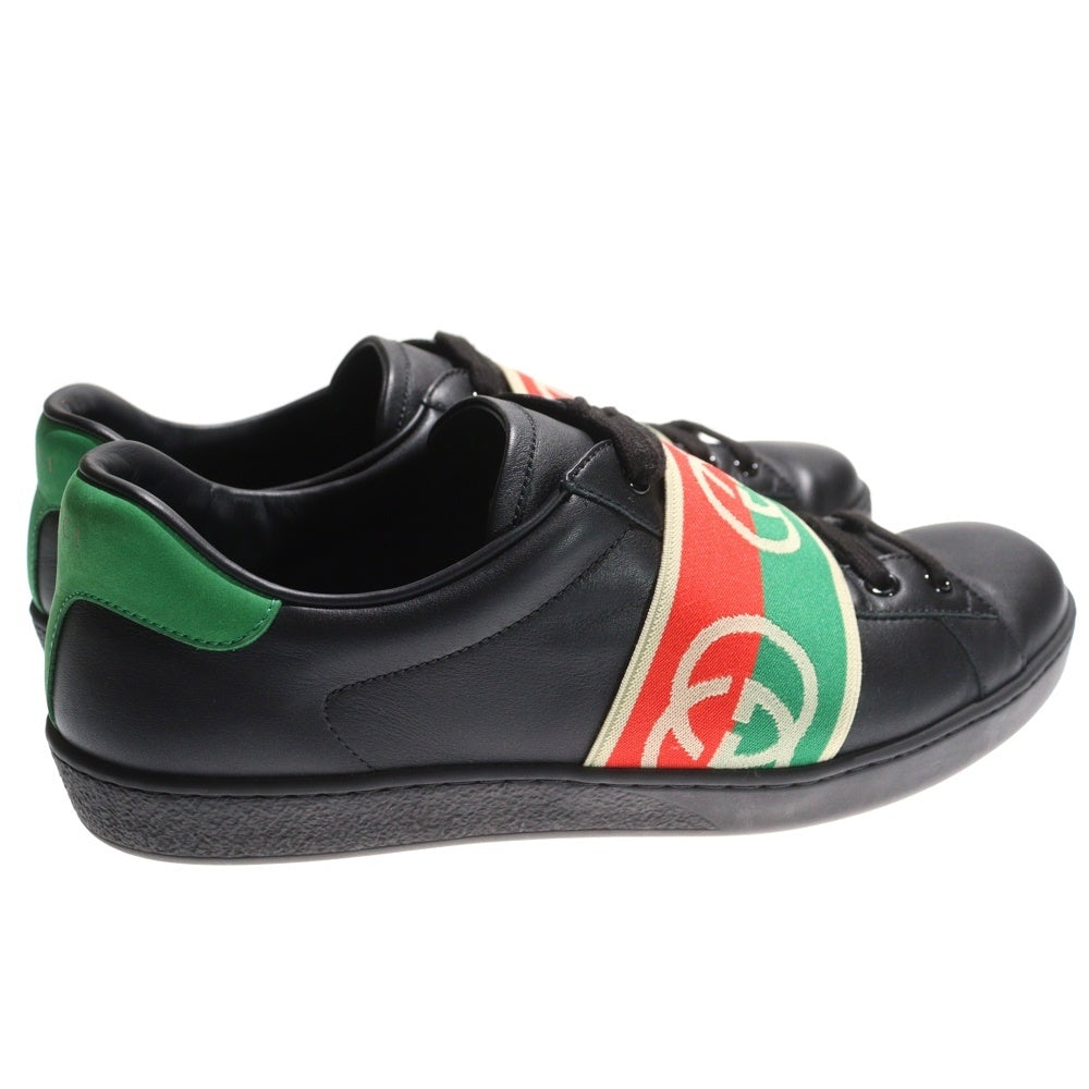 GUCCI(グッチ) GGバンド レザーローカットスニーカー ブラック 643486