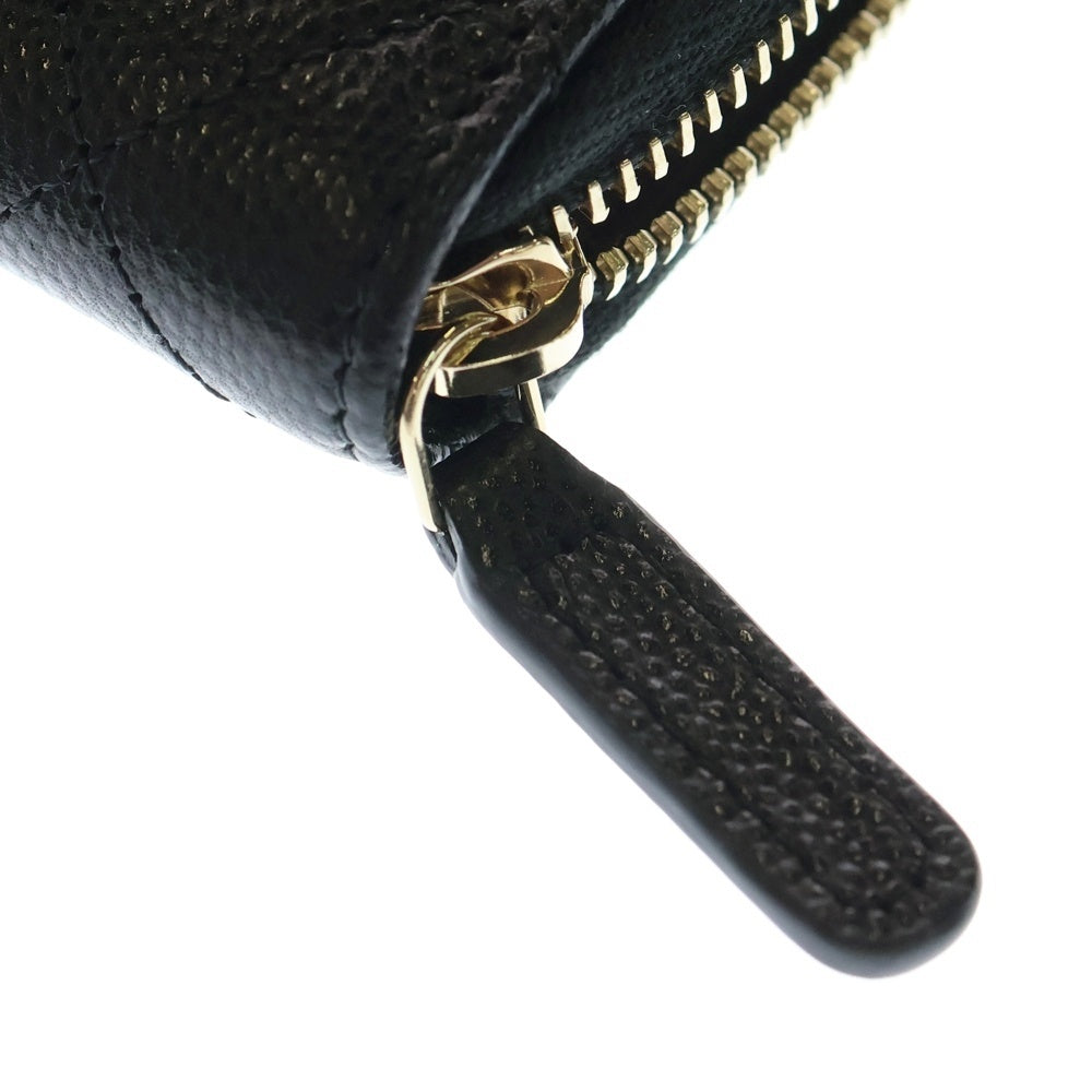 CHANEL(シャネル) ココマーク 小銭入れ フラグメントケース 小物入れ ポーチ ブラック キャビアスキン ゴールド金具 レディース