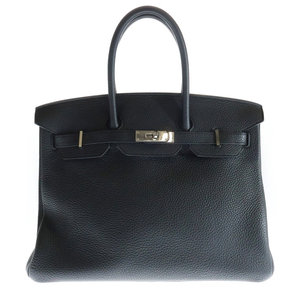 HERMES(エルメス) バーキン35 ノワール トゴ レザーハンドバッグ ブラック SV金具 T刻印 レディース