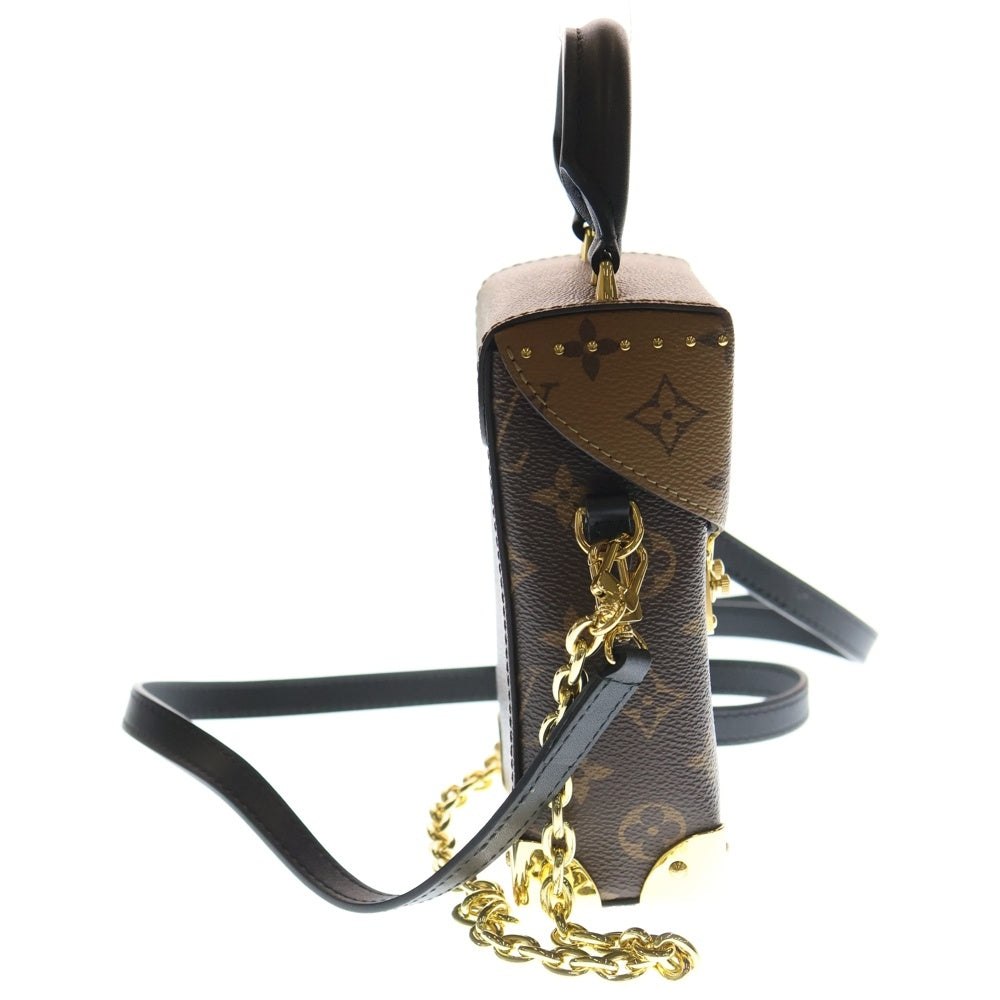 LOUIS VUITTON(ルイヴィトン) モノグラム リバース カメラボックス PVC レザー 2WAY ハンド チェーンショルダーバッグ ゴールド金具 ブラウン M82465 レディース
