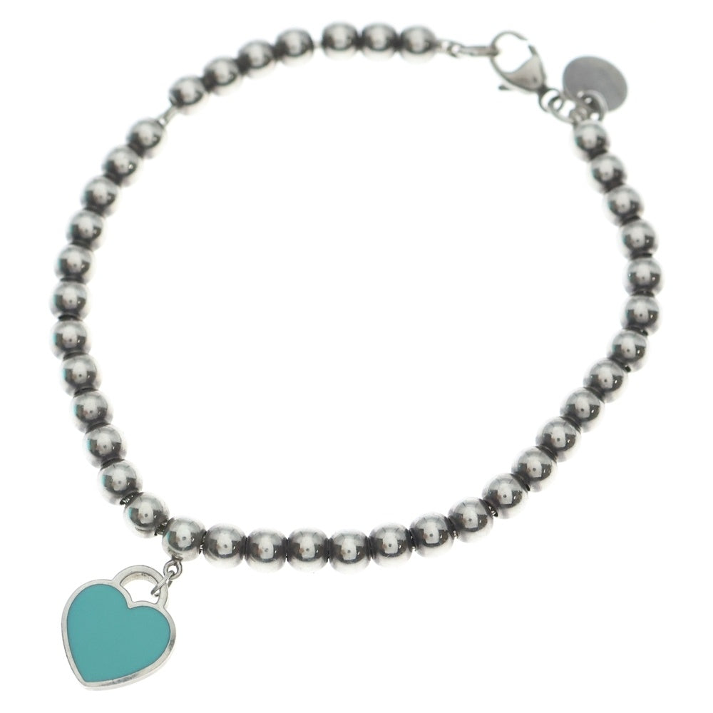 TIFFANY & Co.(ティファニー) リターントゥ ブルーハート タグ ビーズブレスレット AG925 シルバー アクセサリー レディース