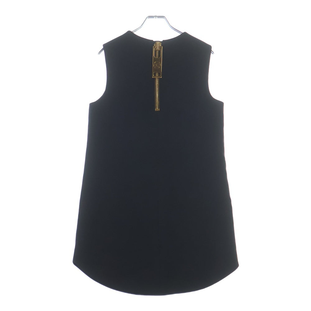LOUIS VUITTON(ルイヴィトン) 23SS ビッグフラワーボタンワンピース ブラック ウールxシルク RW231B NQA FORO73 36 レディース