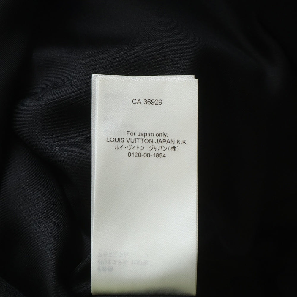 LOUIS VUITTON(ルイヴィトン) 23SS ビッグフラワーボタンワンピース ブラック ウールxシルク RW231B NQA FORO73 36 レディース