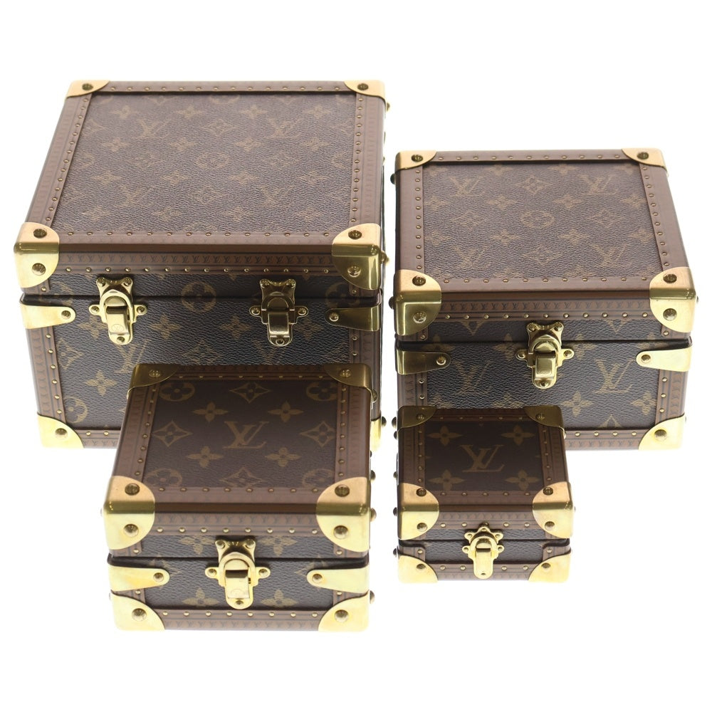 LOUIS VUITTON(ルイヴィトン) ピラミッド トランク モノグラム ボックス アクセサリーケース ゴールド金具 ブラウン M10052 レディース
