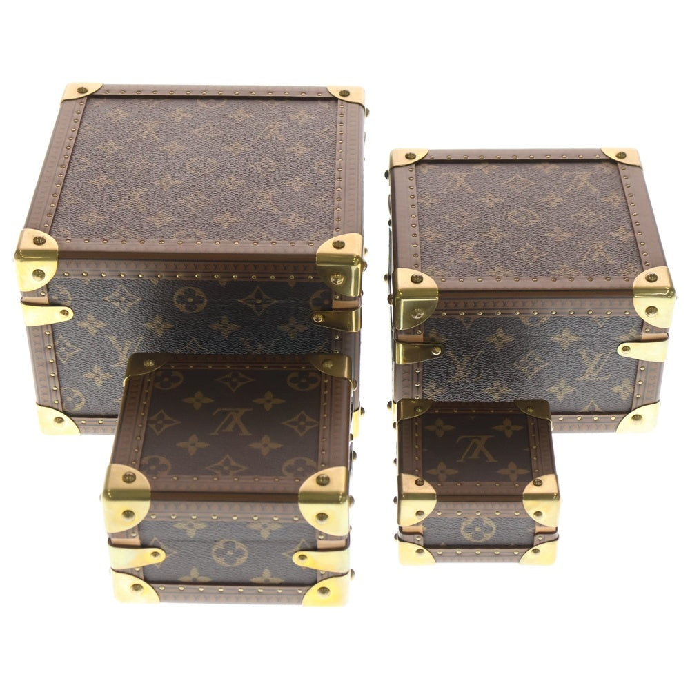 LOUIS VUITTON(ルイヴィトン) ピラミッド トランク モノグラム ボックス アクセサリーケース ゴールド金具 ブラウン M10052 レディース