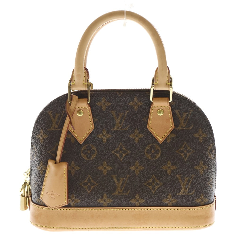 LOUIS VUITTON(ルイヴィトン) モノグラム アルマBB 2WAYバッグ ハンドバッグ ショルダーバッグ ブラウン レザー×PVC M46990 ゴールド金具 レディース