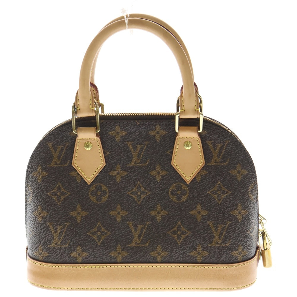 LOUIS VUITTON(ルイヴィトン) モノグラム アルマBB 2WAYバッグ ハンドバッグ ショルダーバッグ ブラウン レザー×PVC M46990 ゴールド金具 レディース