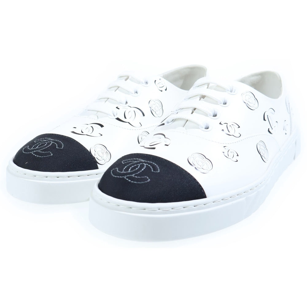 CHANEL(シャネル) カメリア グラフィティ レザーローカットスニーカー G45042 レディース