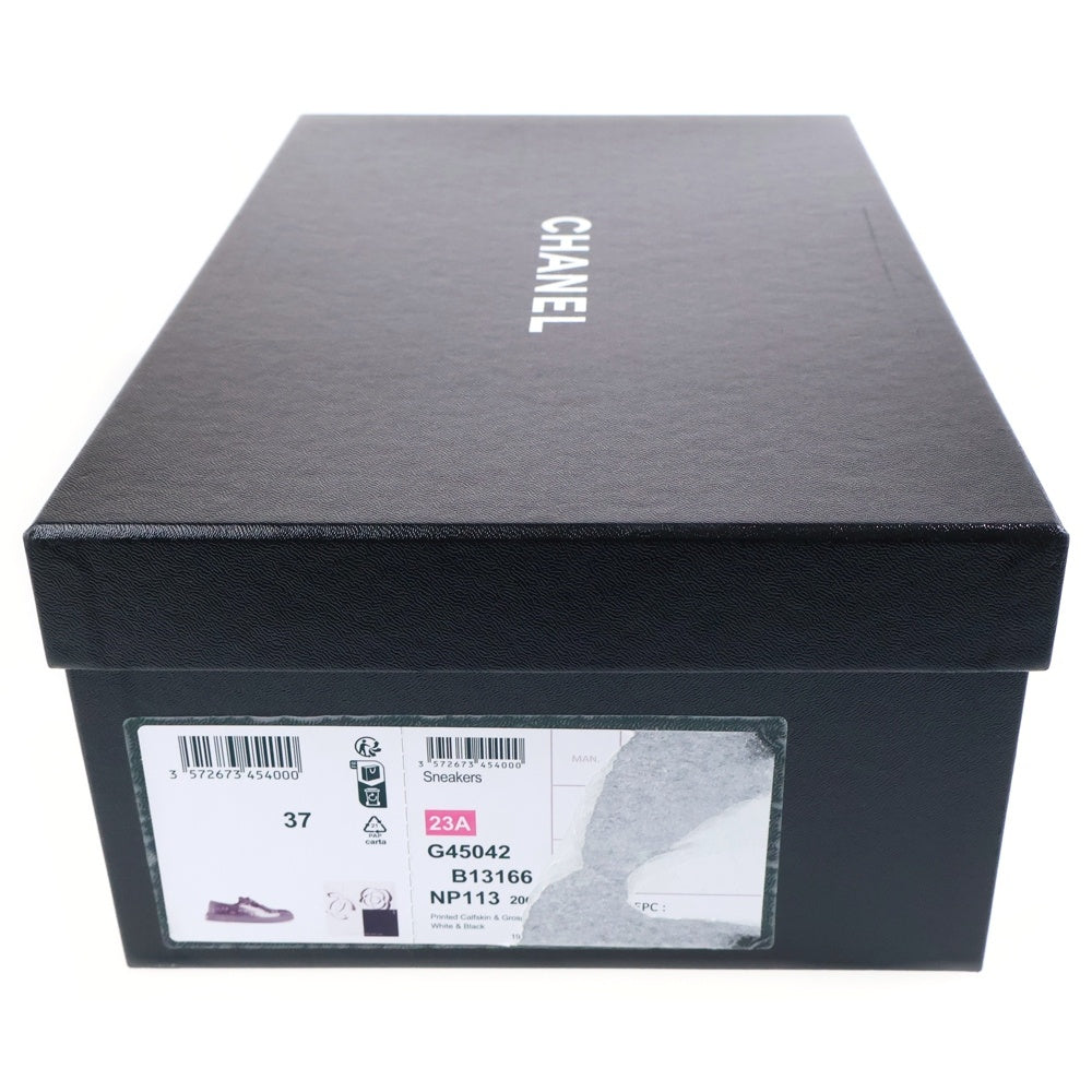 CHANEL(シャネル) カメリア グラフィティ レザーローカットスニーカー G45042 レディース