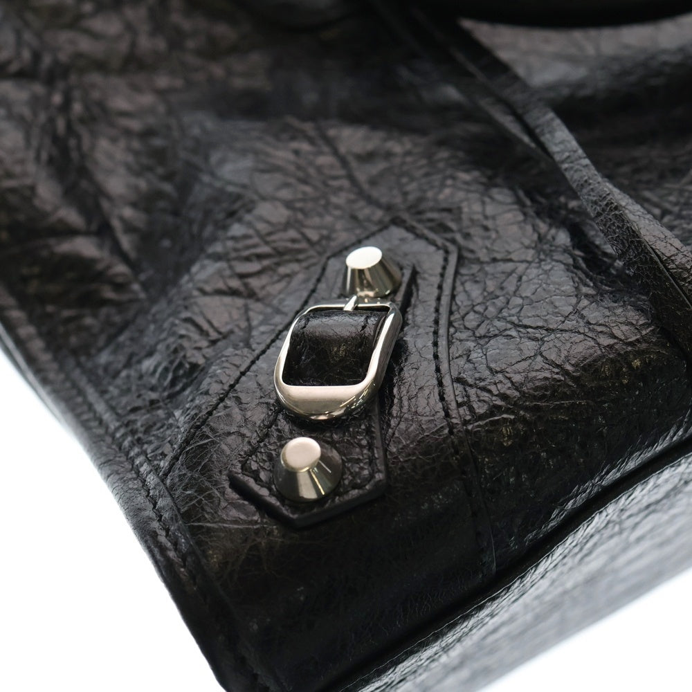 BALENCIAGA(バレンシアガ) シティ ミディアム 2WAY ハンドバッグ ショルダーバッグ ブラック レザー 8230582 レディース