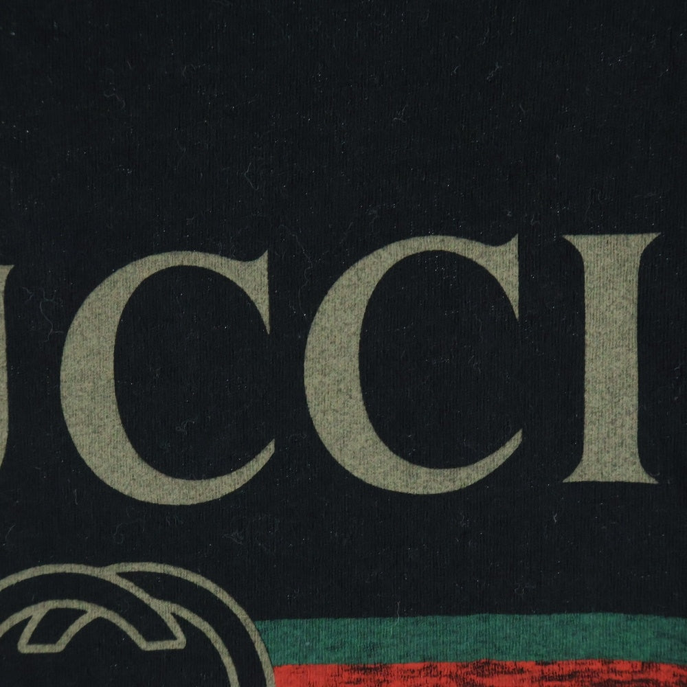 GUCCI(グッチ) Washed T-Shirt ウォッシュド加工 オーバーサイズ半袖Tシャツ ブラック 440103 X3F05 レディース