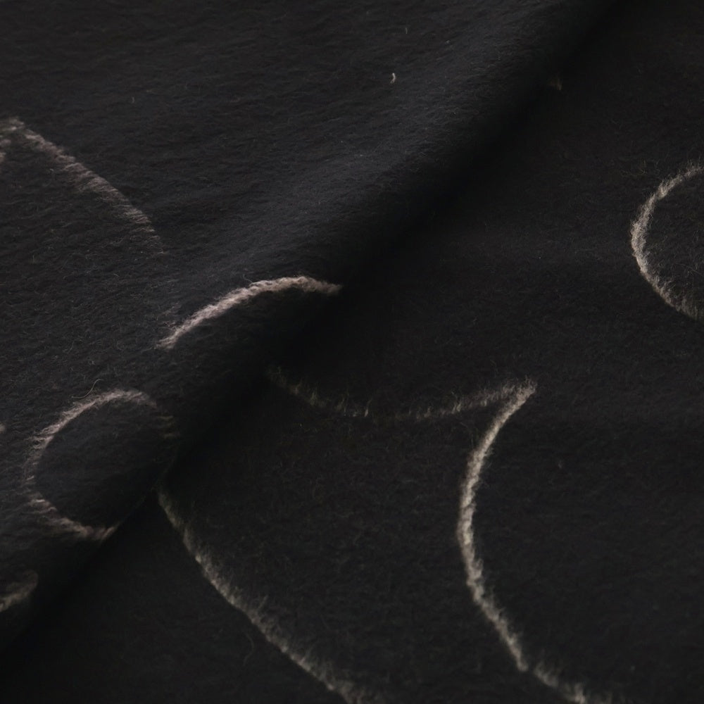 LOUIS VUITTON(ルイヴィトン) ジ アルティメット モノグラム ウールカシミヤマフラー ブラック M76383 レディース