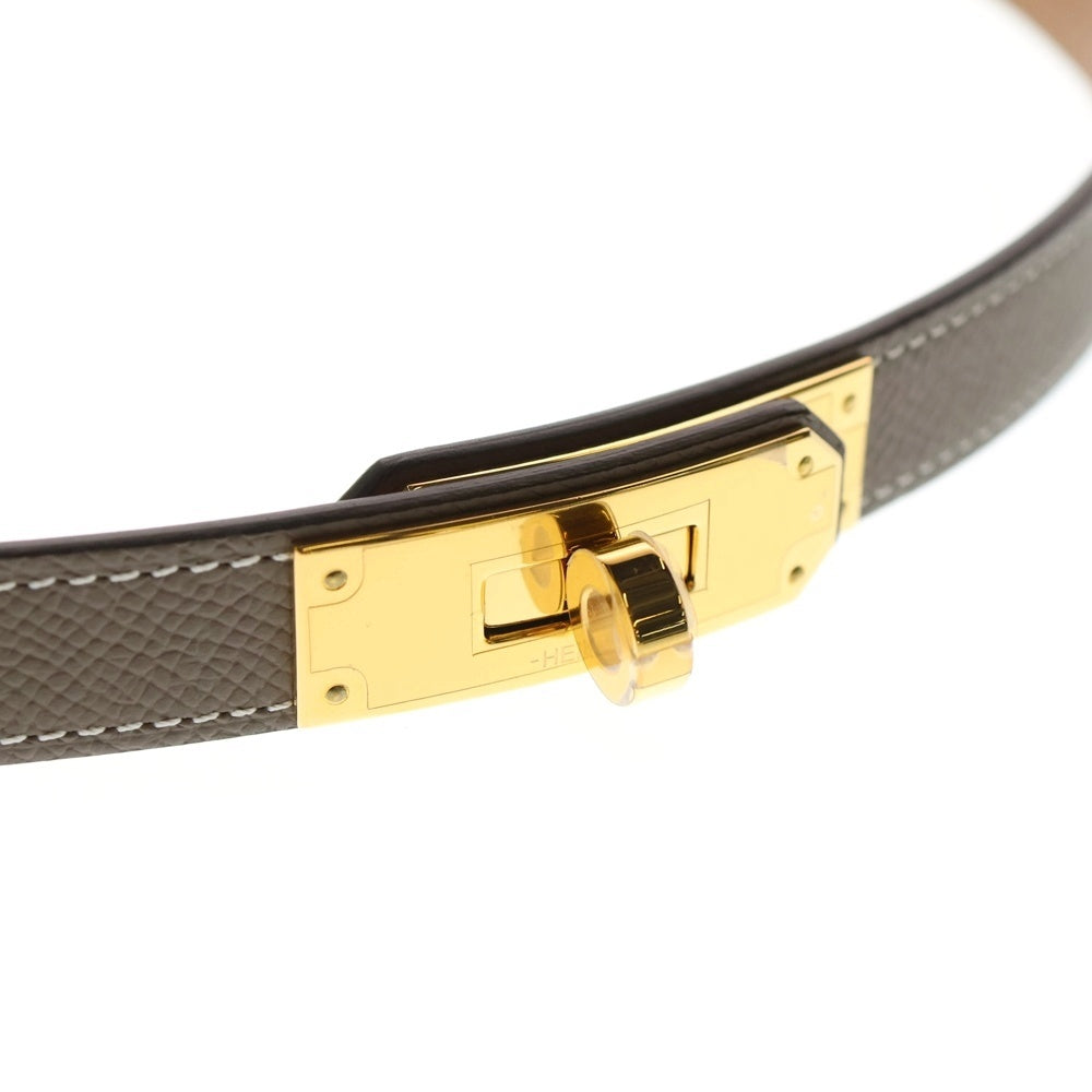 HERMES(エルメス) ケリーベルト18 エトゥープ エプソン ゴールド金具 W刻印 レディース