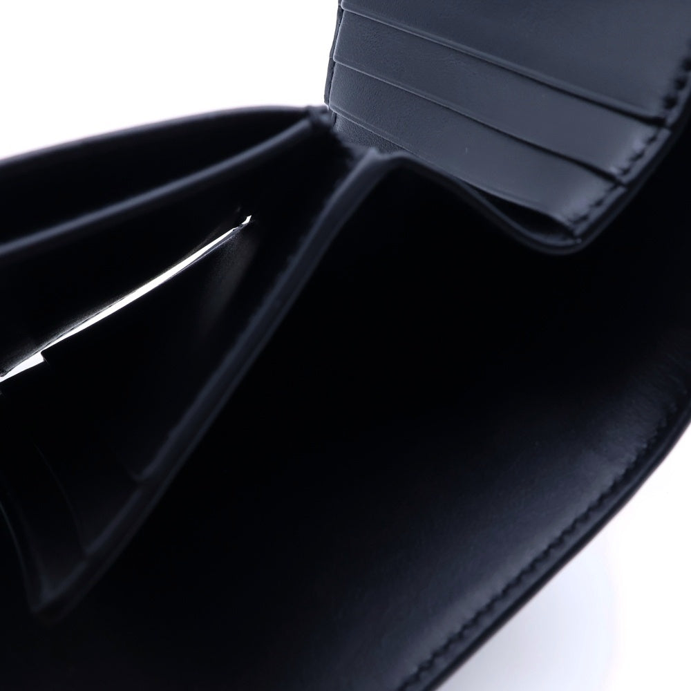 CELINE(セリーヌ) トリオンフ 三つ折り財布 コンパクトウォレット コインケース ブラック レザー ゴールド金具