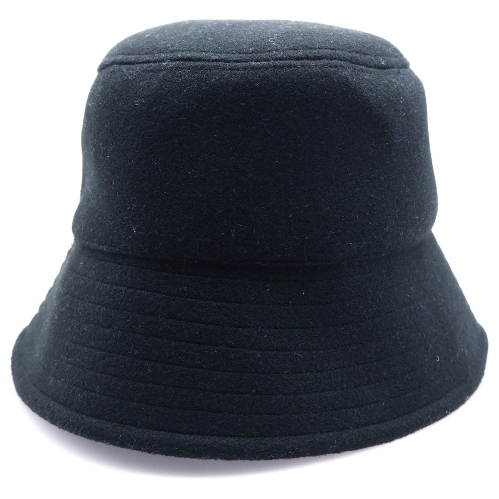 Yohji Yamamoto(ヨウジヤマモト) メルトンバケットハット ブラック UU-H56-923