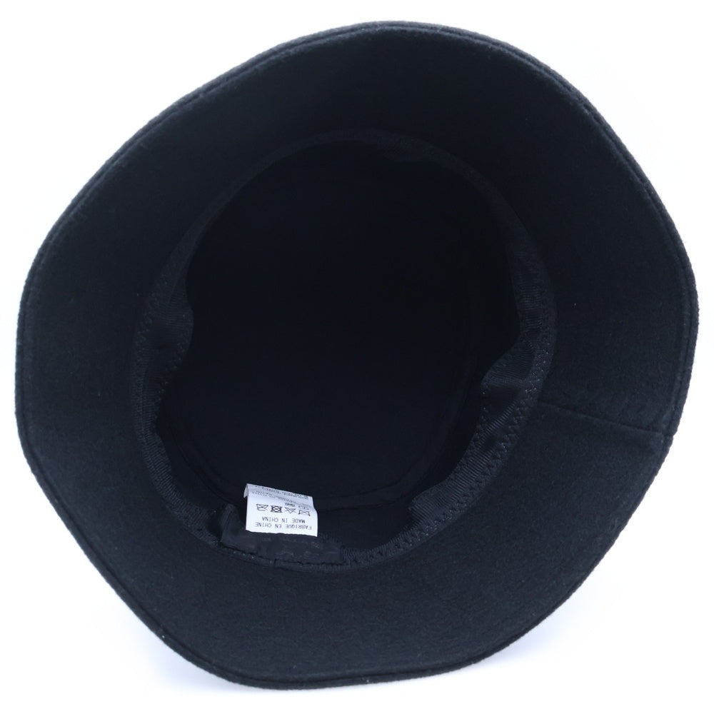 Yohji Yamamoto(ヨウジヤマモト) メルトンバケットハット ブラック UU-H56-923