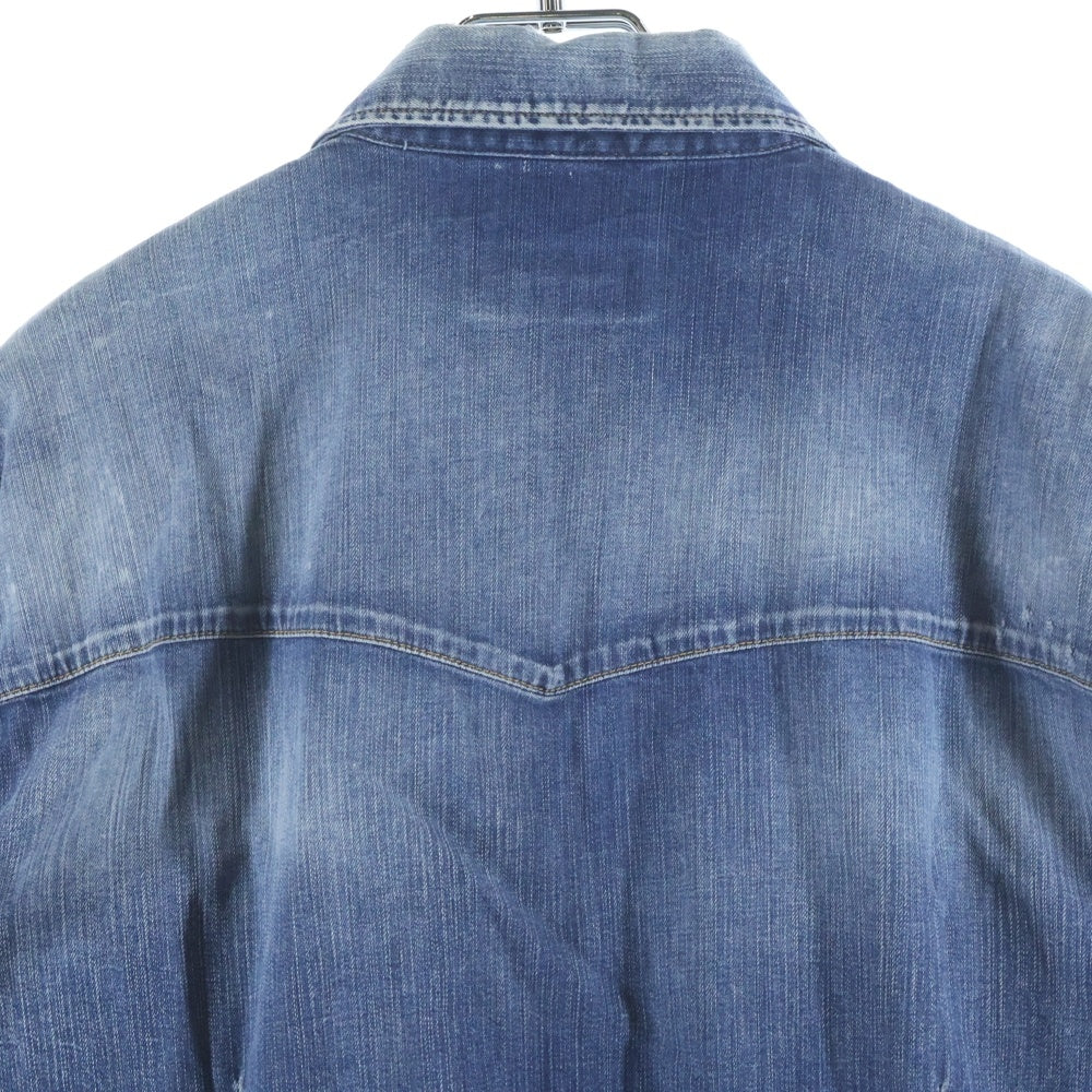 DSQUARED2(ディースクエアード) NEW WESTERN SHIRT ダメージデニム ウエスタンシャツ インディゴ S74DM0635