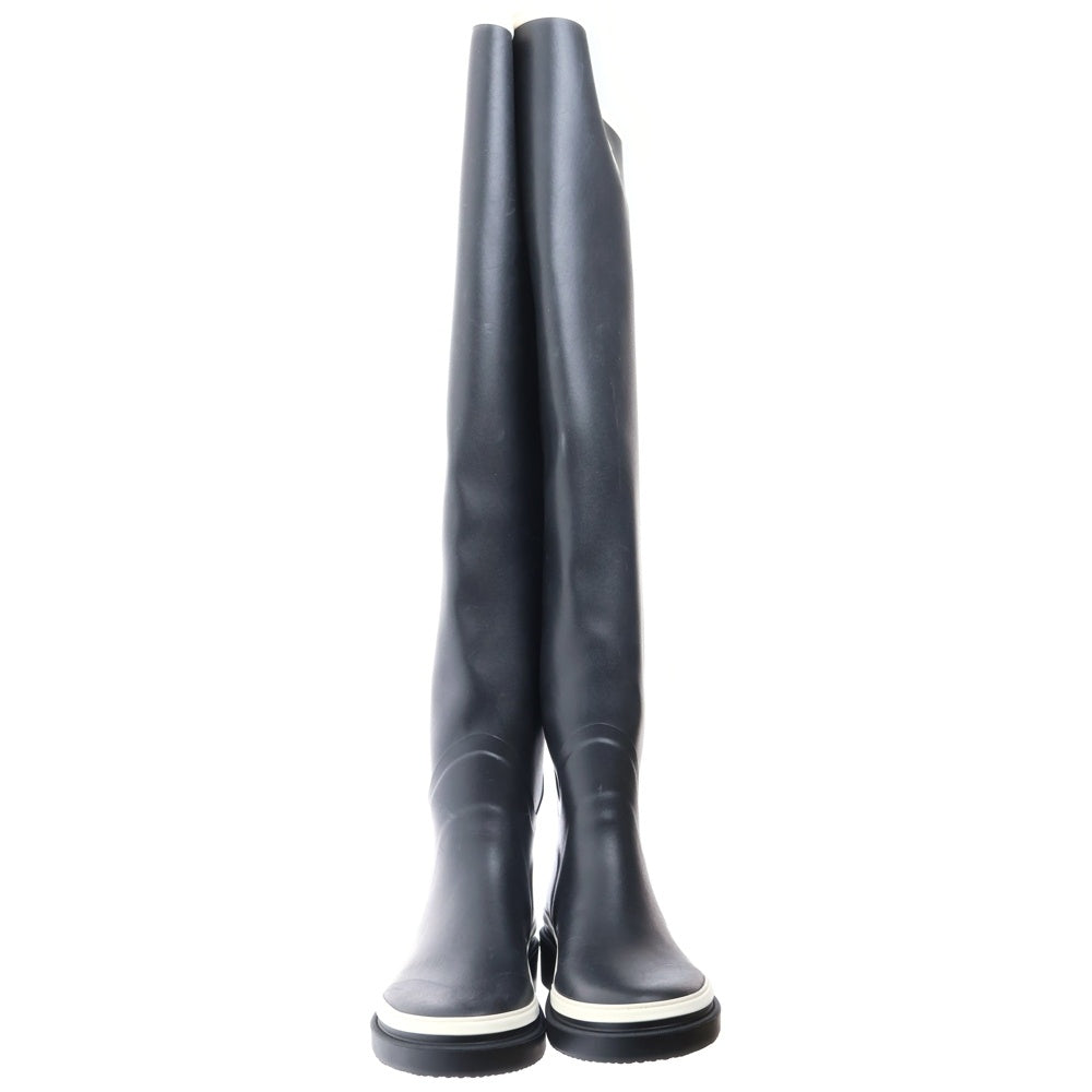 CHANEL(シャネル) 22AW ココマーク ラバー サイハイ ロングレインブーツ ブラック レディース G39625