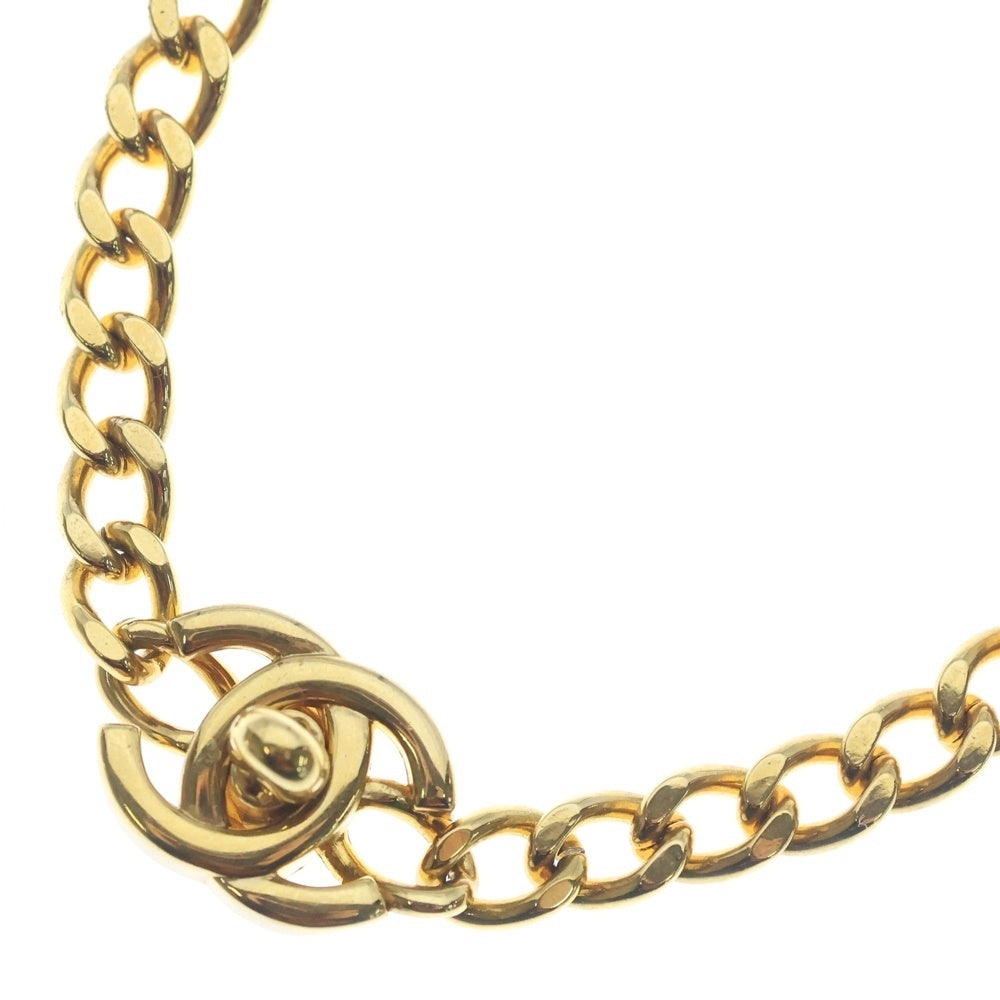 CHANEL(シャネル) ココマーク ターンロック ネックレス ペンダント チェーン ゴールド GP レディース