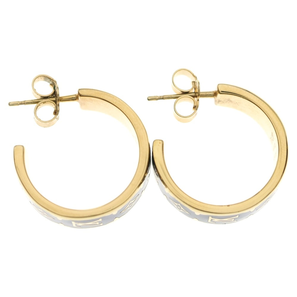 LOUIS VUITTON(ルイヴィトン) ナノグラム フープピアス ゴールド×ブラック GP M01833 レディース