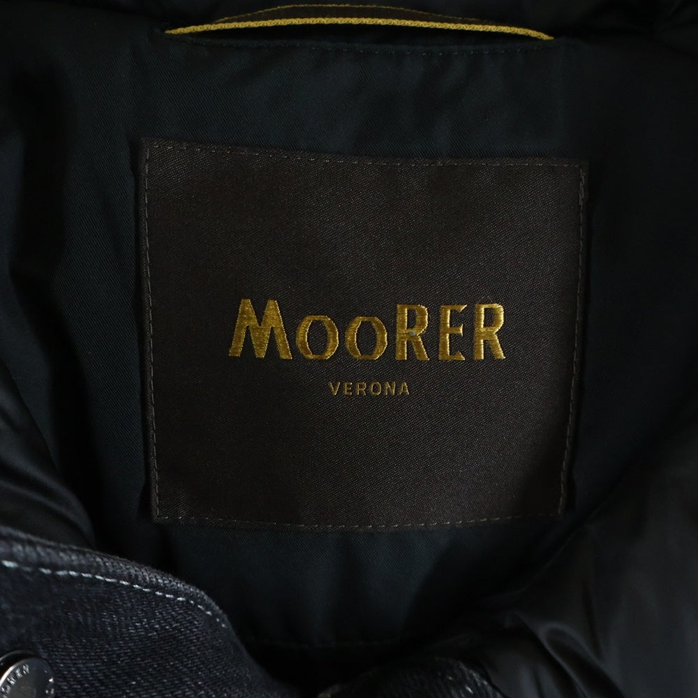 MOORER(ムーレー) デニム切り替え ダウンジャケット ブラック TURATO-106S