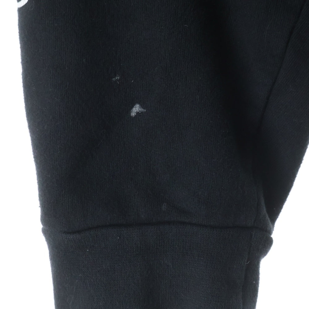CHROME HEARTS(クロムハーツ) Horseshoe L/S Sweatshirt ホースシュープリント 袖フローラル クルーネックスウェットトレーナー ブラック