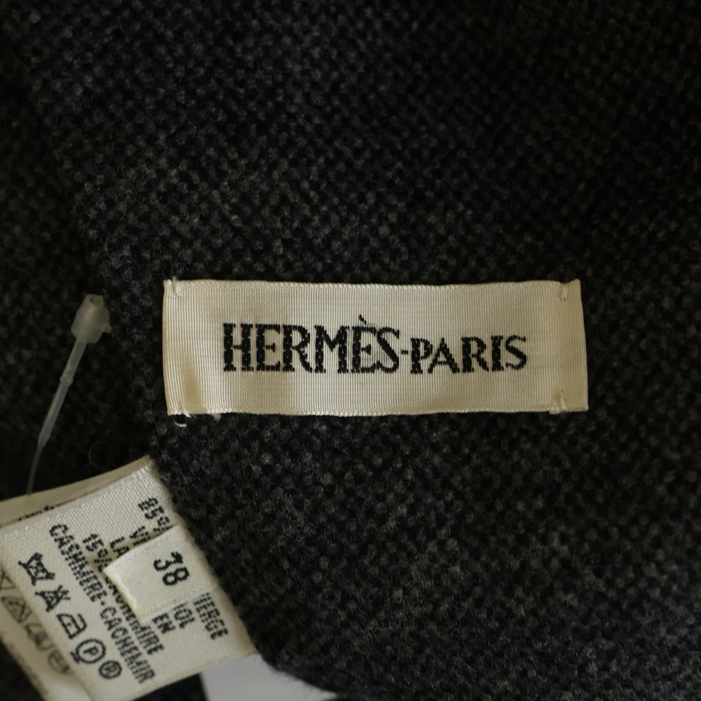 HERMES(エルメス) マルジェラ期 カシミヤ混 ウール 2B テーラードジャケット グレー レディース