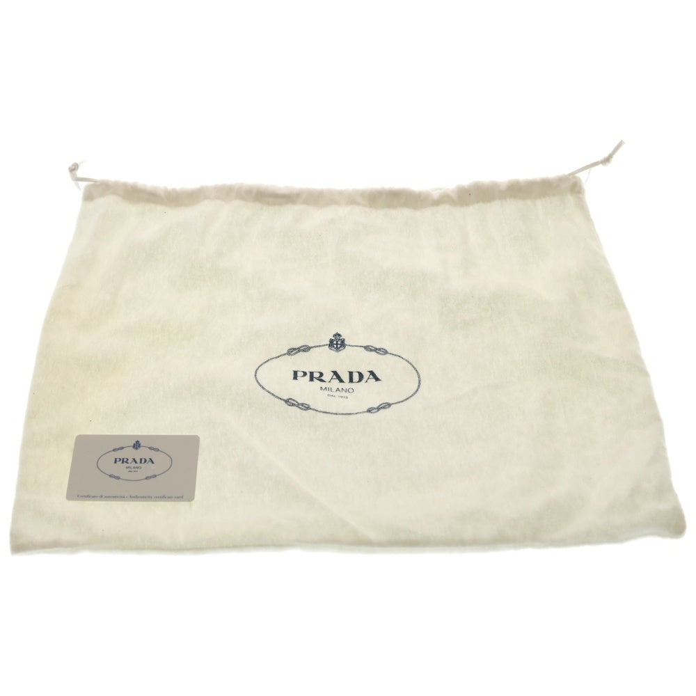 PRADA(プラダ) ショルダーバッグ テスート スタッズ ブラック×ライトブルー ナイロン 1BC167 シルバー金具 レディース