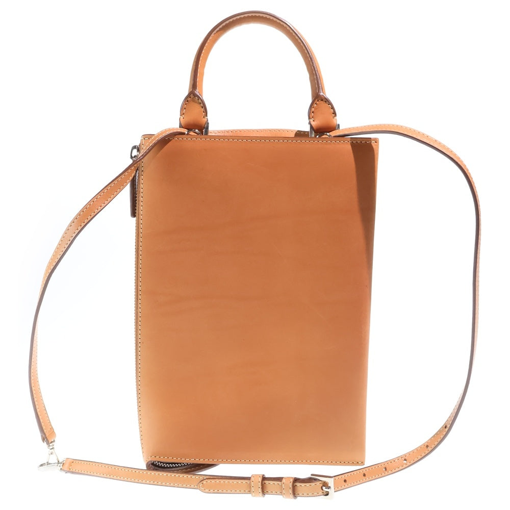 JIL SANDER NAVY(ジルサンダーネイビー) トゥーティー 2WAYバッグ ショルダーバッグ サコッシュ セカンドバッグ クラッチバッグ ケース ポーチ ブラウン レザー シルバー金具 レディース