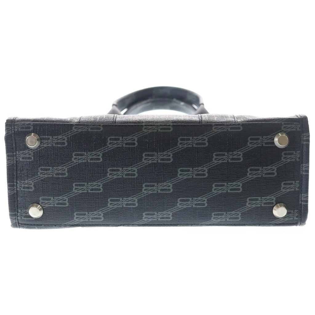 BALENCIAGA(バレンシアガ) ハードウェア スモール ハンドバッグ 2WAYバッグ ショルダーバッグ ブラック レザー 671402 シルバー金具 レディース