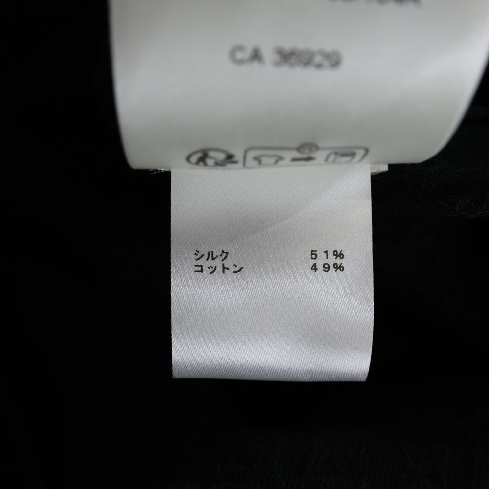 LOUIS VUITTON(ルイヴィトン) 23AW ミニモノグラム ジャガード コットン シルク 半袖 オープンカラーシャツ ブラック RM232Q ZO6 HPS51W