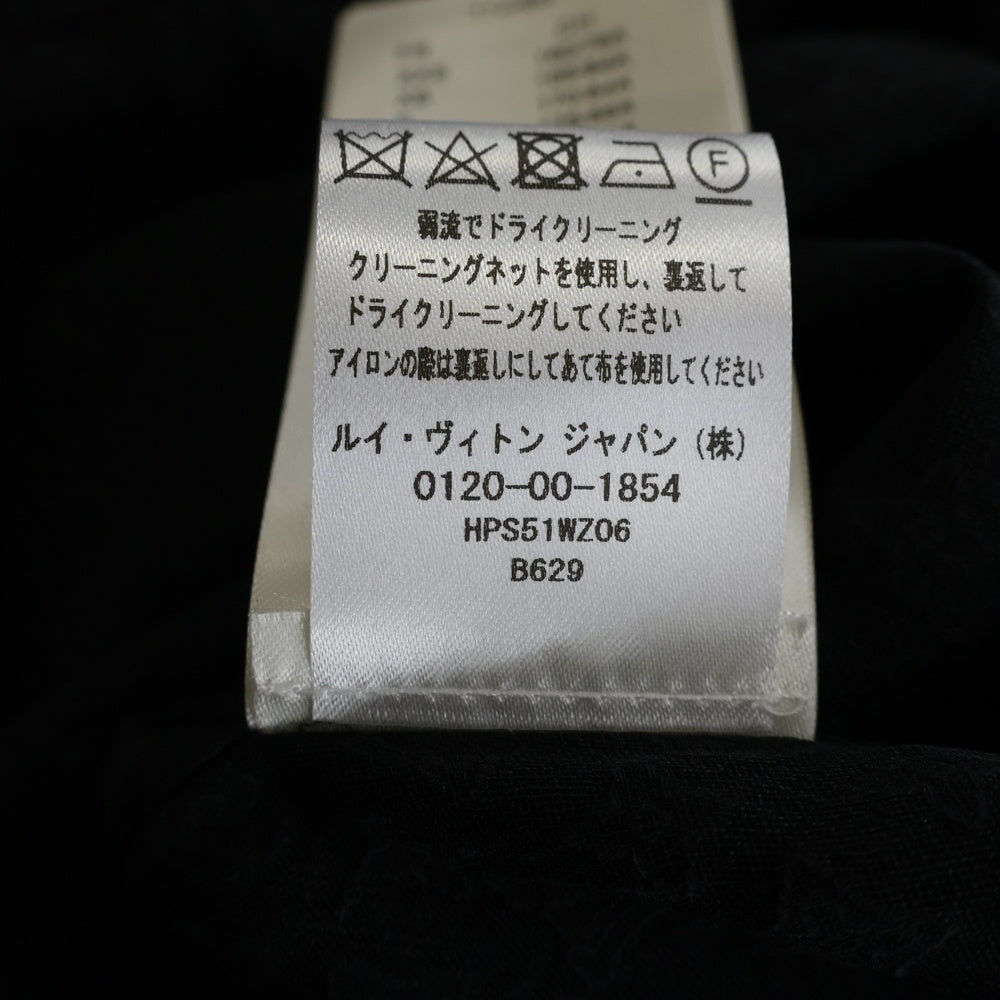 LOUIS VUITTON(ルイヴィトン) 23AW ミニモノグラム ジャガード コットン シルク 半袖 オープンカラーシャツ ブラック RM232Q ZO6 HPS51W