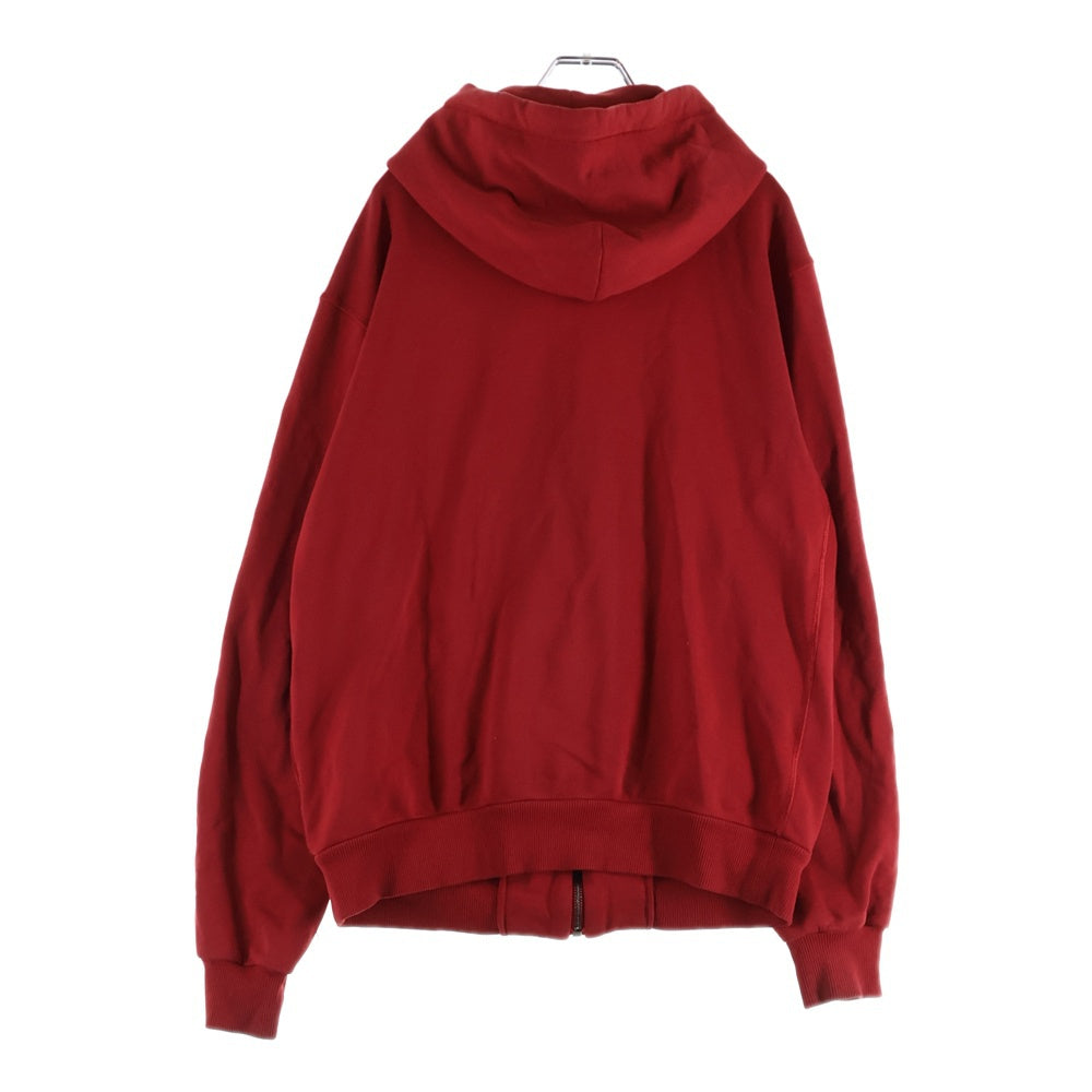 DOLCE & GABBANA(ドルチェアンドガッバーナ) ロゴプレート ジップアップ スウェットパーカー フーディー レッド G9PD2T