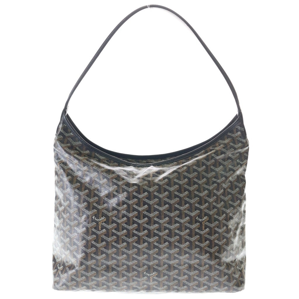 GOYARD(ゴヤール) ボエム ホーボー PVCコーティングキャンバス レザー ワンショルダーバッグ ブラック/ブラウン レディース