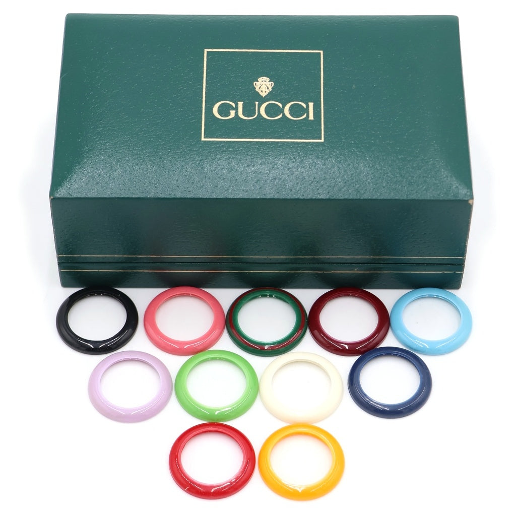 GUCCI(グッチ) チェンジベゼル 白文字盤 GP/QZ クォーツ 電池式 腕時計 11/12