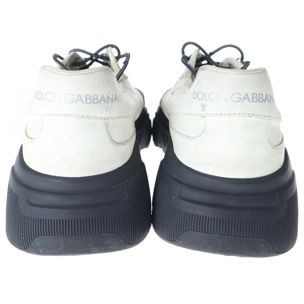 DOLCE & GABBANA(ドルチェアンドガッバーナ) DAYMASTER デイマスター DGロゴプリント レザー ローカットスニーカー ホワイト/ブラック