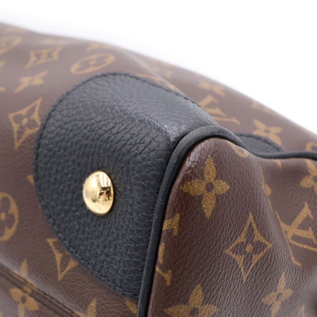 LOUIS VUITTON(ルイヴィトン) モノグラムマカサー レティーロ ハンドバッグ ブラウン×ブラック レザー M50058 ゴールド金具 レディース