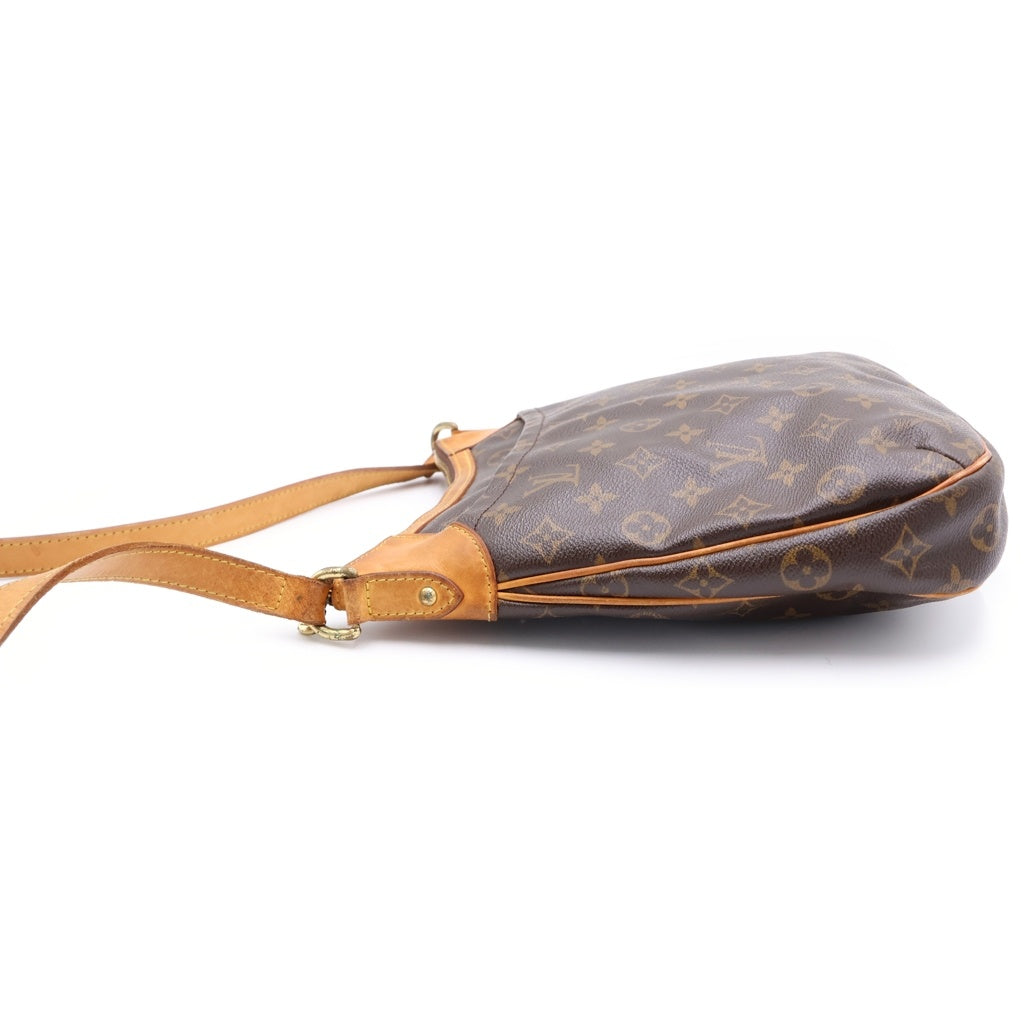 LOUIS VUITTON(ルイヴィトン) モノグラム オデオンPM ショルダーバッグ ブラウン レザー×PVC M56390 ゴールド金具 レディース