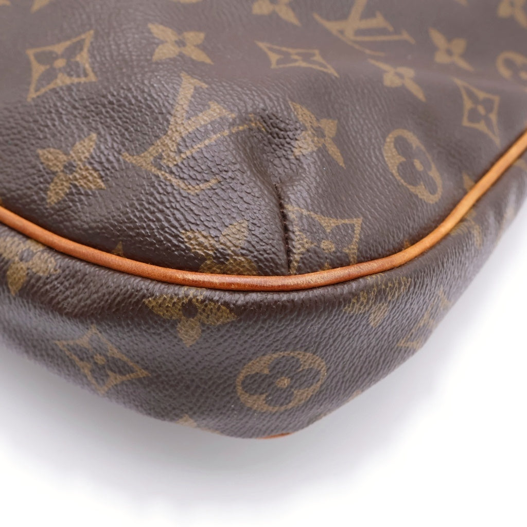 LOUIS VUITTON(ルイヴィトン) モノグラム オデオンPM ショルダーバッグ ブラウン レザー×PVC M56390 ゴールド金具 レディース