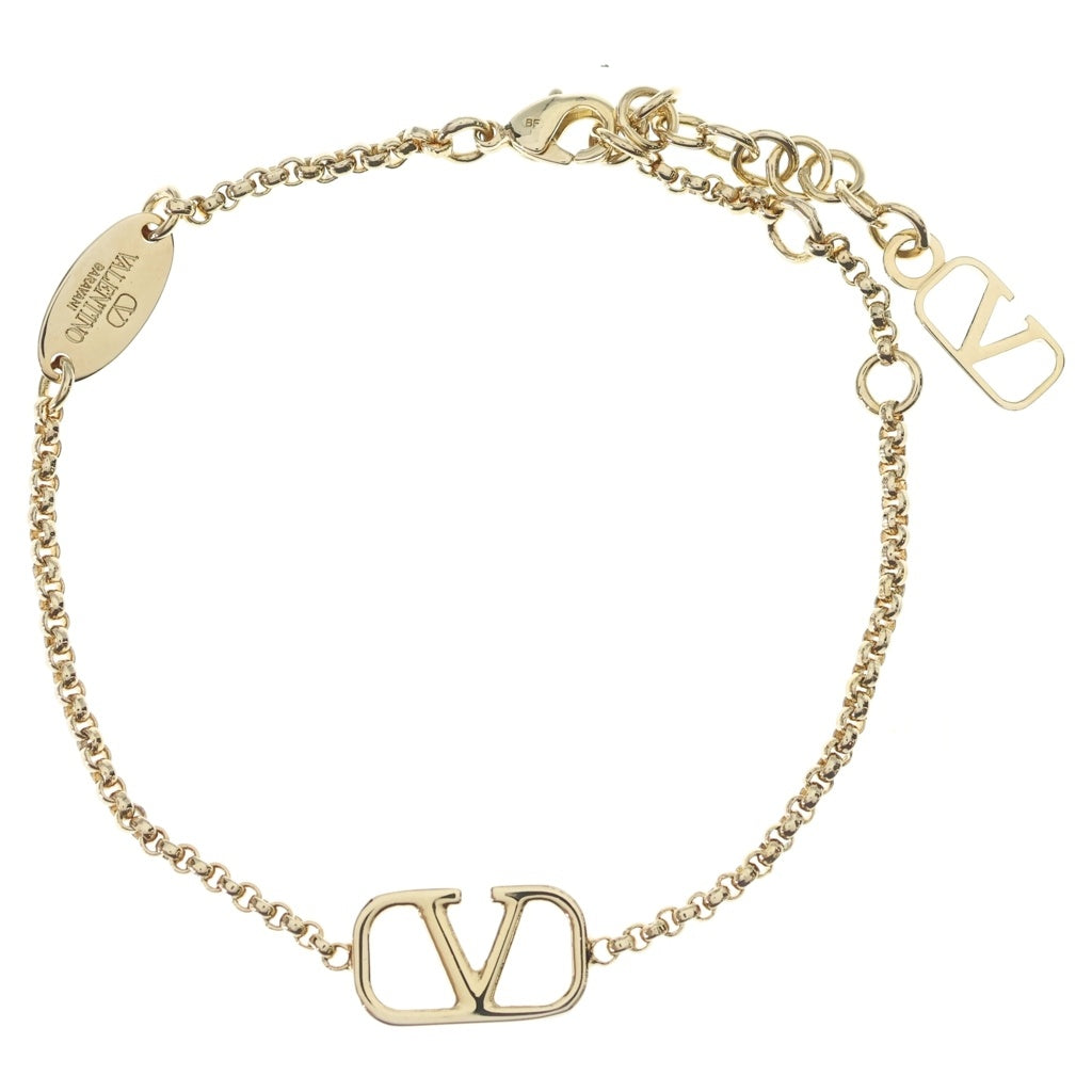 VALENTINO(ヴァレンティノ) Vロゴ チェーン ブレスレット ゴールド レディース