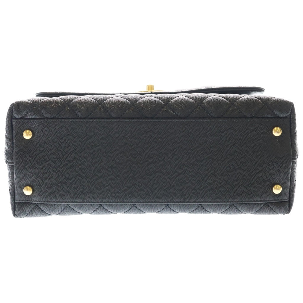 CHANEL(シャネル) ココハンドル29 2WAYチェーンショルダーバッグ ハンドバッグ ブラック キャビアスキン ゴールド金具 レディース