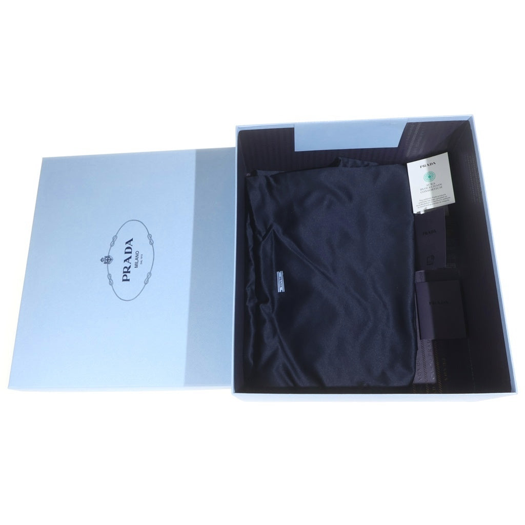PRADA(プラダ) プラダ モノリス トライアングルロゴ レザーローファー ブラック 36 1/2 649 レディース
