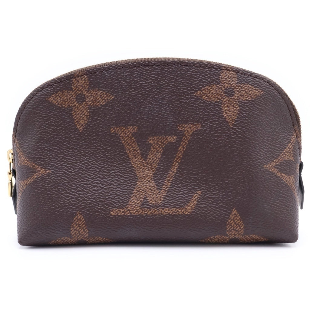LOUIS VUITTON(ルイヴィトン) モノグラムリバース ポシェット・コスメティックPM ポーチ ケース ブラウン PVCレザー M11249 ゴールド金具 レディース
