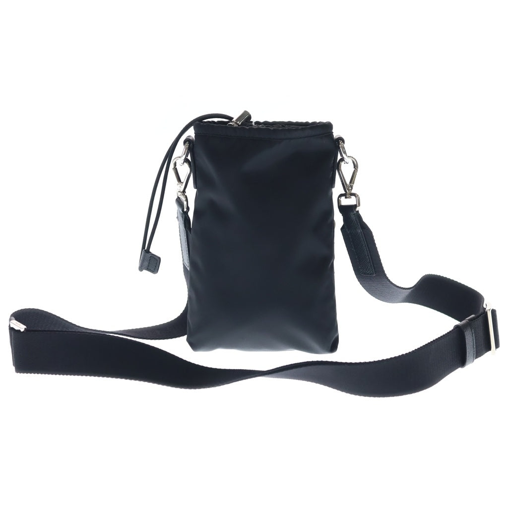 PRADA(プラダ) トライアングルロゴ クロスボディバッグ ショルダーバッグ ブラック ナイロン 2ZH155 シルバー金具 レディース