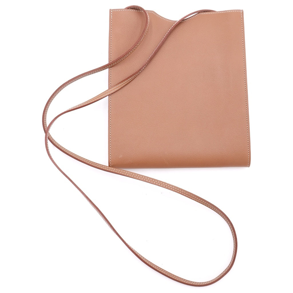 HERMES(エルメス) オニメトゥ 斜め掛け サコッシュ ショルダーバッグ レザー ブラウン レディース
